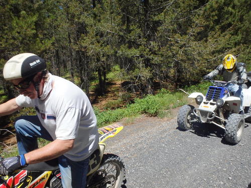 GDMBR: These ATV'ers and Dirtbike Riders stopped to chat.